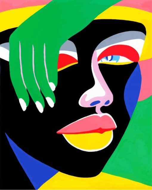 Colorful-Abstract-Face-paint-by-number