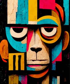 Abstract Monkey Art Paint By Numbers
