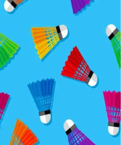 Colorful Shuttlecock Creations Paint By Numbers