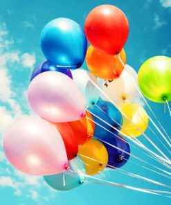 Colorful Balloon Delight Paint By Numbers