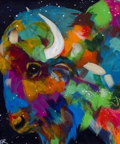 Colorful Bull Animals Paint By Numbers