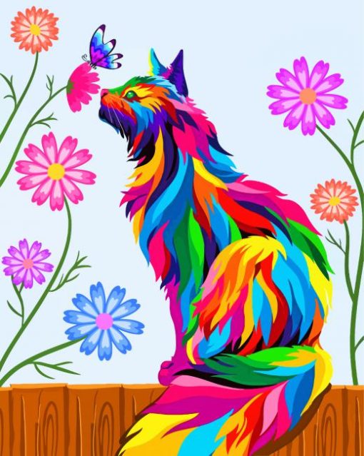 Colorful-Cat-Art-paint-by-number