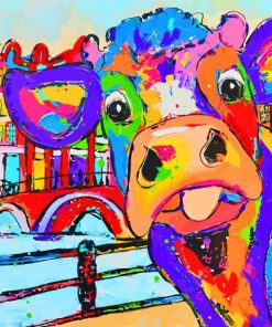 Colorful Cow Amsterdam Art Paint By Numbers