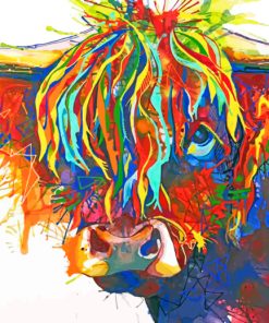 Rainbow Cow Art Paint By Numbers