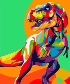 Colorful Dinosaur Art Paint By Numbers