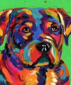 Colorful Boxer Dog Picture Paint By Numbers
