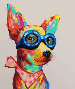 Stylish Colorful Dog Paint By Numbers