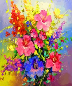 Colorful Flower Vase Paint By Numbers