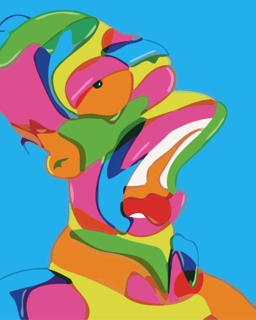 Colorful-Homer-Simpson-DIY-Cartoon-And-Animation-Paint-By-Numbers-PBN-5518