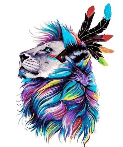 Colorful Lion Leo Paint By Numbers