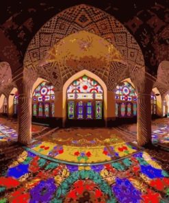 Colorful Persian Mosque Architecture Paint By Numbers