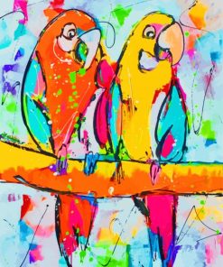 Colorful Parrots Collection Paint By Numbers
