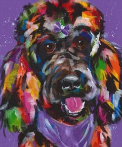 Colorful Poodle Dog Paint By Numbers