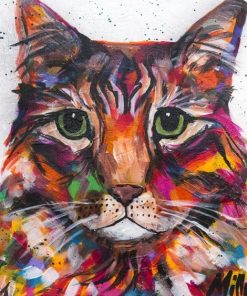 Colorful Cat Paint By Numbers