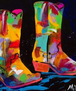 Colorful Boots Still Life Paint By Numbers