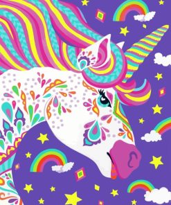 Rainbow Unicorn Paint By Numbers
