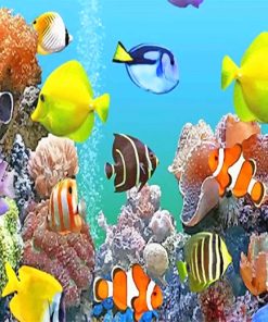 Colorful Tropical Fishes Paint By Numbers