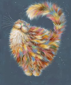 Colorful Fat Cat Paint By Numbers