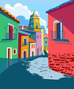 Colorful Balconies Paint By Numbers