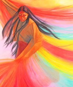 Colorful Native Woman Paint By Numbers