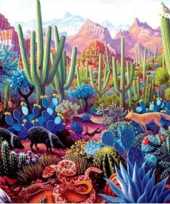 Colorful Cactus Succulents Paint By Numbers