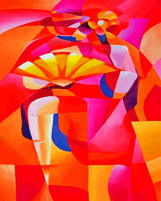 Finalizing the Colorful Cubism Dancers artwork