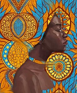 African Woman Brown Paint By Numbers