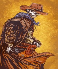 Western Cowboy Skeleton Paint By Numbers
