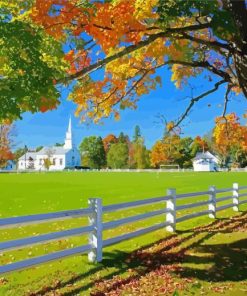 Craftsbury Common Vermont Scenery Paint By Numbers