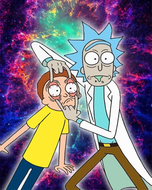 Crazy-Rick-and-Morty-paint-by-numbers