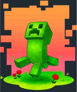 Creeper Gamer Fun Paint By Numbers
