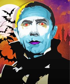 Creepy Vampire Halloween Paint By Numbers