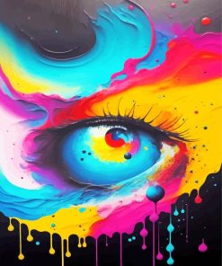 Colorful Crying Eyes Paint By Numbers