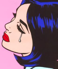 Pop Art Crying Girl Paint By Numbers