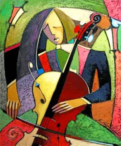 Abstract Violinist Cubism Paint By Numbers