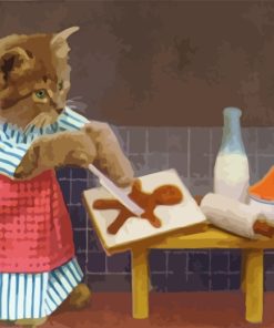 Cute Cat Chef Adventures Paint By Numbers