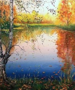 Autumn Forest Rain Landscape Paint By Numbers