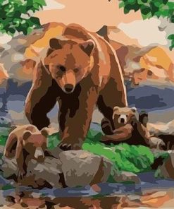 Bears and Cubs Paint By Numbers