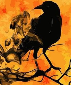 Black Crow Smoke Birds Paint By Numbers