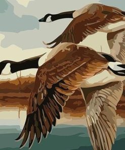 Majestic Flying Ducks Paint By Numbers