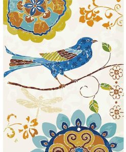 Blue Pigeon Birds Paint By Numbers
