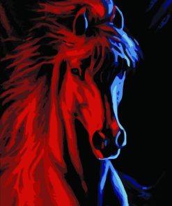 Red Horse Animal Painting Paint By Numbers
