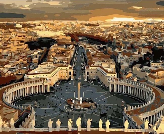 Vatican City Landmarks Paint By Numbers