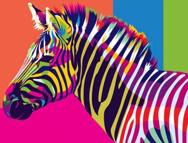 Colorful Zebra Animals Paint By Numbers