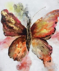 Brown Butterfly Splatter Paint By Numbers