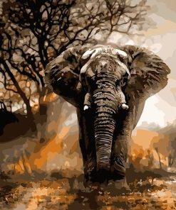 Majestic African Elephant Paint By Numbers