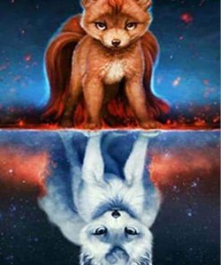 Fox and Wolf Animal Paint By Numbers