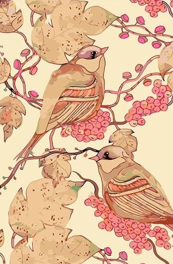 Finalizing Pink Bird and Flowers Artwork