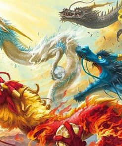 Mythical Dragon Creatures Paint By Numbers