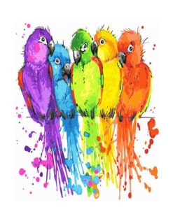 Colorful Parrots Paint By Numbers